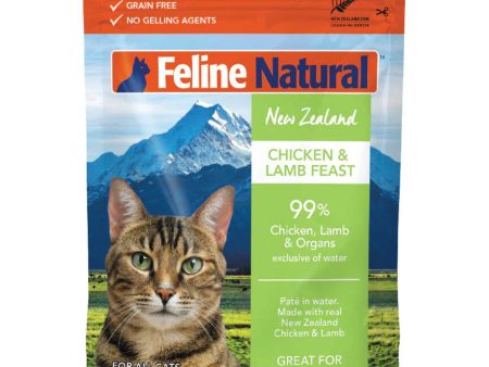 4 FOR $17.60: Feline Natural Chicken & Lamb Pouch Cat Food 85g For Discount