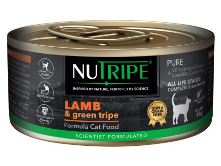 20% OFF: Nutripe Pure Lamb & Green Tripe Gum & Grain-Free Canned CAT Food 95g Online Hot Sale