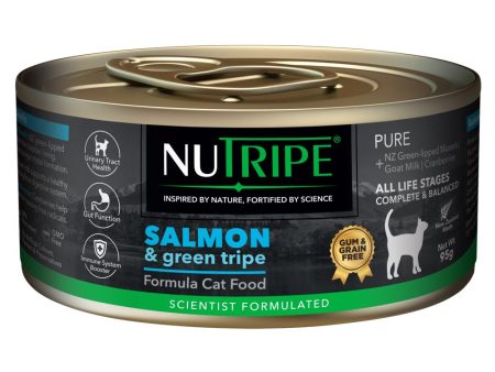 20% OFF: Nutripe Pure Salmon & Green Tripe Gum & Grain-Free Canned CAT Food 95g For Cheap