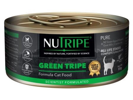 20% OFF: Nutripe Pure Green Tripe Gum & Grain-Free Canned CAT Food 95g Online now