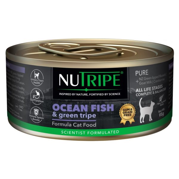 20% OFF: Nutripe Pure Ocean Fish & Green Tripe Gum & Grain-Free Canned CAT Food 95g Cheap