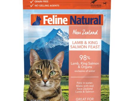 4 FOR $17.60: Feline Natural Lamb & Salmon Feast Pouch Cat Food 85g Cheap