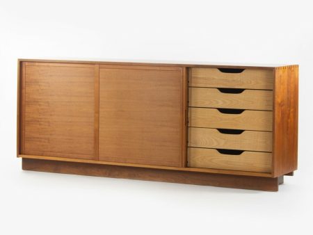 1954 George Nakashima Studio Triple Sliding Door Cabinet Credenza Black Walnut Online Sale