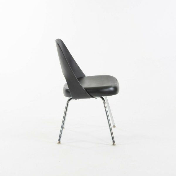 2014 Eero Saarinen for Knoll Executive Armless Dining Chair Black with Chrome Sale