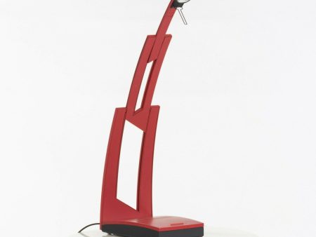 1980s Ferdinand Porsche PAF Design for Italia Luce Jazz Desk Lamp in Red 2x Available on Sale