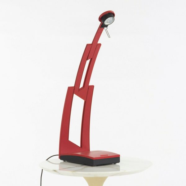 1980s Ferdinand Porsche PAF Design for Italia Luce Jazz Desk Lamp in Red 2x Available on Sale