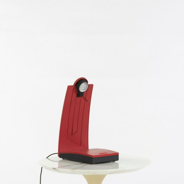 1980s Ferdinand Porsche PAF Design for Italia Luce Jazz Desk Lamp in Red 2x Available on Sale