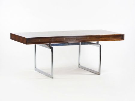 1959 4-Drawer Bodil Kjaer Desk for E. Pedersen & Son Brazilian Rosewood Made in Denmark Online Sale