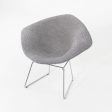 2010s Harry Bertoia for Knoll Small Diamond Lounge Chairs in Grey Fabric and Chrome 2x Available Online Hot Sale