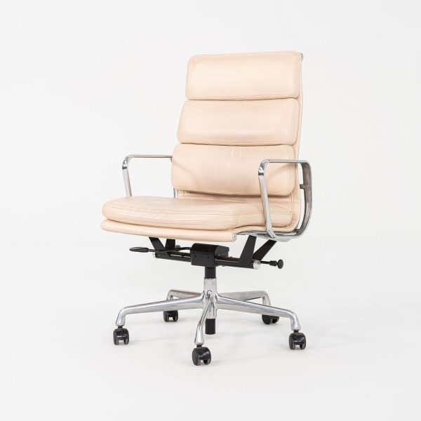 2010 Herman Miller Eames Soft Pad Executive Desk Chair in Wheat Leather with Pnuematic Base Hot on Sale