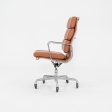 2010s Herman Miller Eames Soft Pad Executive Desk Chair in Cognac Leather, 2x Available For Sale