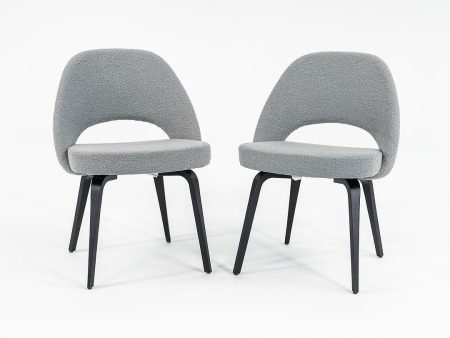 2016 Pair of Knoll Saarinen Executive Side Chairs, Model 72C by Eero Saarinen for Knoll in Fabric For Sale