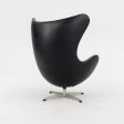 1964 Egg Lounge Chair, Model 3316 by Arne Jacobsen for Fritz Hansen in Black Leather Online now