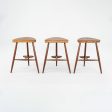 2001 Rare Set of Three Mira Nakashima Custom Counter Stools in Black Walnut Online Sale