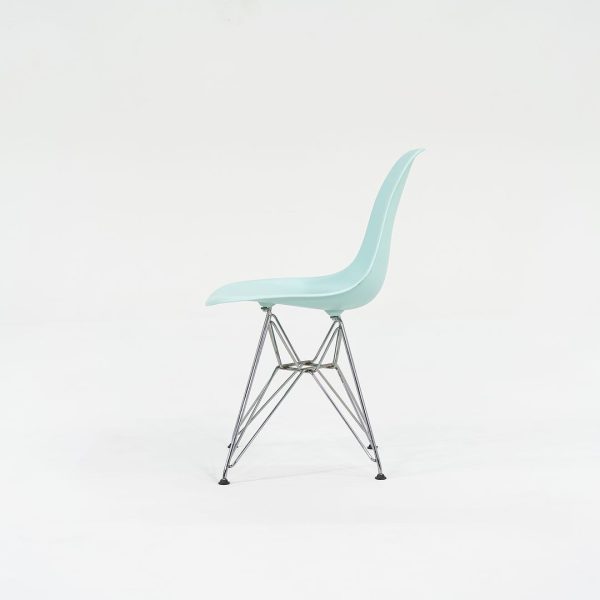 2018 Herman Miller Eames Plastic Dining Shell Chair with Eiffel Base in Aqua Sky Blue 3x available Discount