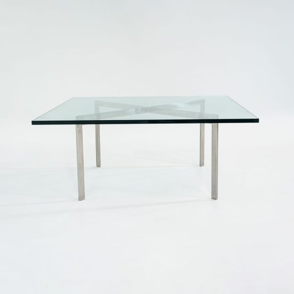 1960s Barcelona Coffee Table by Mies van der Rohe for Knoll & Treitel Gratz in Stainless and Glass 2x Available For Cheap