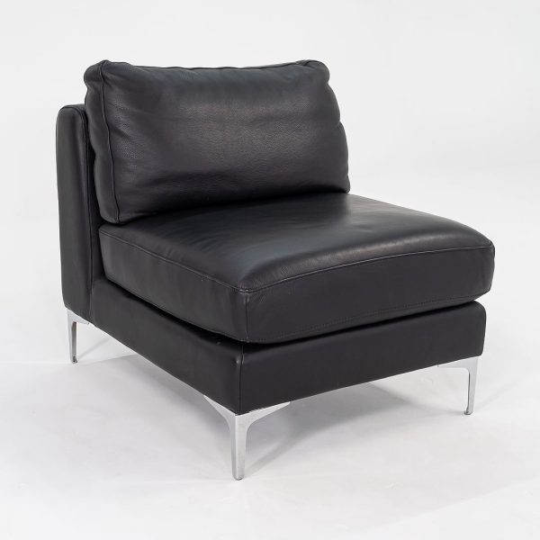 2016 Pair of Nicoletti Lounge Chairs by Giuseppe Nicoletti for Design Within Reach in Black Leather Online