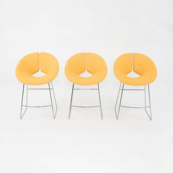 2005 Patrick Norguet for Artifort Apollo Counter Stool in Yellow Fabric 6x Available For Cheap