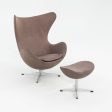 1964 Egg Lounge Chair and Ottoman, Model 3316 by Arne Jacobsen for Fritz Hansen in Fabric Discount