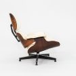 1964 Herman Miller Eames Lounge Chair and Ottoman in Rosewood and White Leather 670 671 Online now