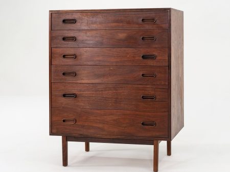 1960s Highboy Dresser Cabinet by Jack Cartwright for Founders in Walnut Online now