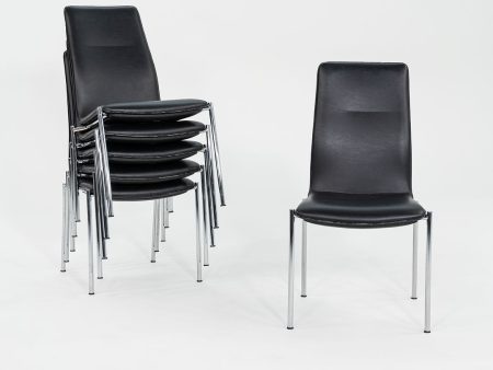 2011 Ona Plaza Side Chair by Jorge Pensi for Kusch and Co in Black Leather 45x Available Online Hot Sale