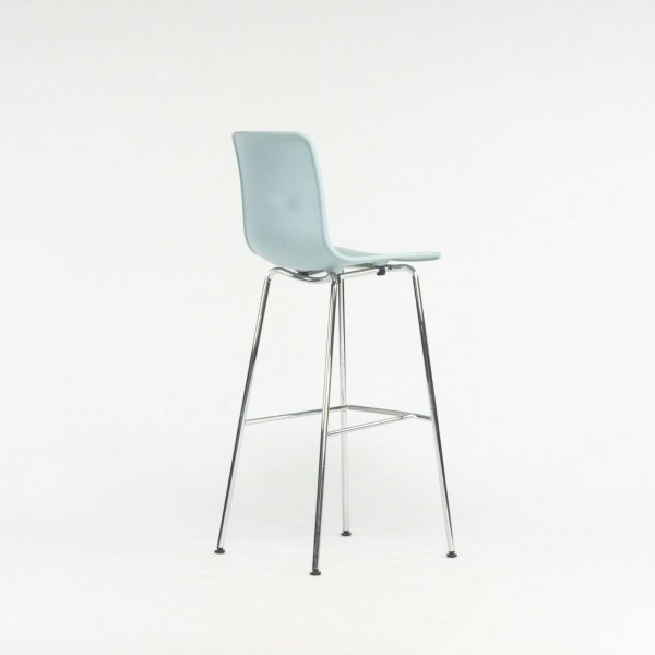 2020 Jasper Morrison for Vitra HAL Bar Stool in Ice Gray   Blue w  Chrome Base Supply