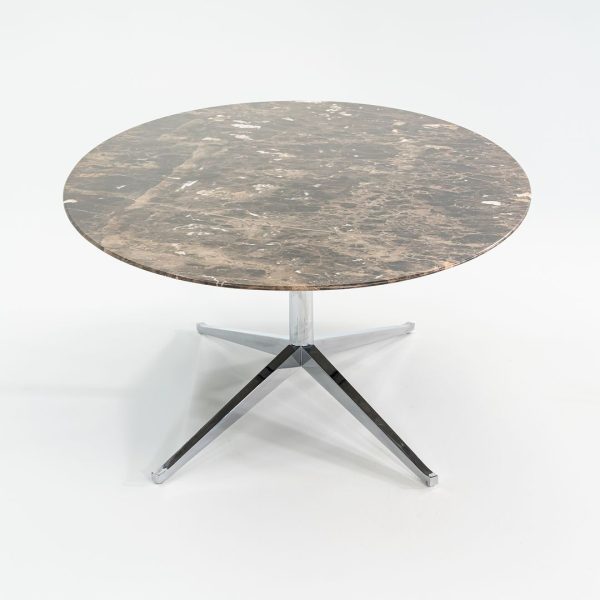 2010 Florence Knoll Dining Table   Desk in Brown Emperador Marble 78 x 48 inch For Cheap