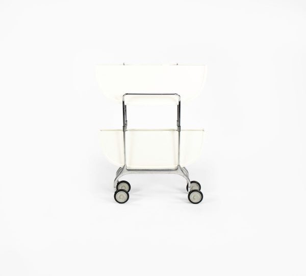 2009 Gastone Trolley Bar Cart   Tray Table, Model 4470 by Antonio Citterio and Glen Oliver Low for Kartell Steel, Chrome, Aluminum, Plastic, Paint, Rubber Discount