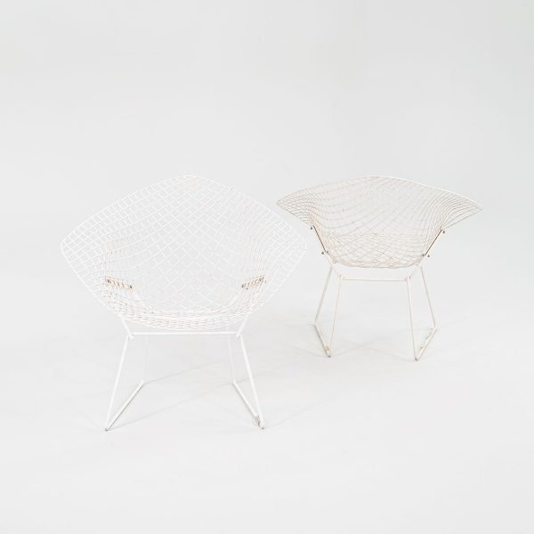 1980s Bertoia Diamond Chair, Model 421 by Harry Bertoia for Knoll Steel, Powdercoat, Plastic Sale