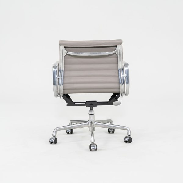 2010s Herman Miller Eames Aluminum Management Desk Chair in Grey Naugahyde For Cheap