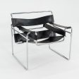 1960s Wassily Lounge Chair, Model B3 by Marcel Breuer for Gavina   Knoll in Black Leather with Chrome Frame 4x Available Online