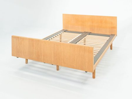 1960s Hans Wegner for Getama Full Size Bed Frame in Oak with Headboard and Foodboard Online now