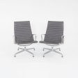 2013 Herman Miller Eames Aluminum Group Lounge Chairs in Grey Leather 2x Available Online Sale