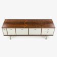 1960 Gerald Luss Rosewood & Metal Credenza Cabinet Once Attributed to Eames & IBM Pavilion Supply