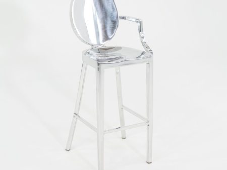 2010 One Armed Polished Kong Bar Stool by Philippe Starck for Emeco Hot on Sale