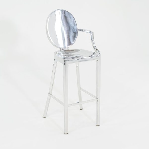 2010 One Armed Polished Kong Bar Stool by Philippe Starck for Emeco Hot on Sale