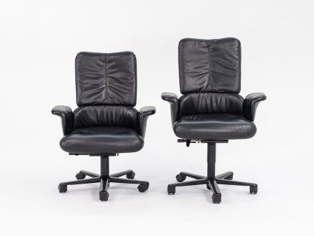 1998 Executive Chair HC 150 by Geoff Hollington for Herman Miller in Black Leather 12+ Available For Sale