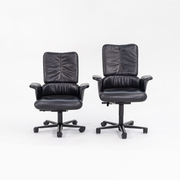 1998 Executive Chair HC 150 by Geoff Hollington for Herman Miller in Black Leather 12+ Available For Sale