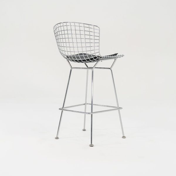 2014 Pair of Bertoia Bar Stools, Model 428C by Harry Bertoia for Knoll in Chrome For Sale