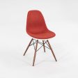 2016 DSW Side Chair with Dowel Base by Ray and Charles Eames for Herman Miller in Red Orange Fabric 3x Available Sale