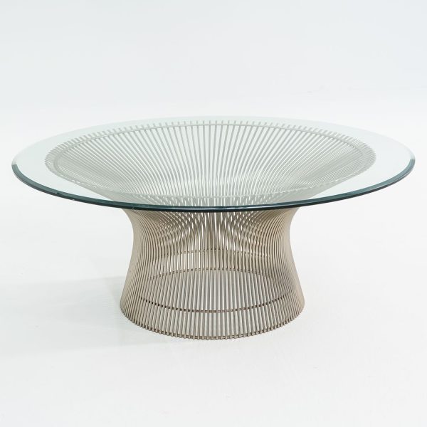 1970s Platner Coffee Table, Model 3714T by Warren Platner for Knoll in Glass with Nickel Chrome Steel Base Online