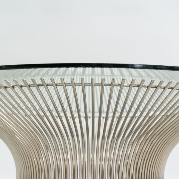 1970s Platner Coffee Table, Model 3714T by Warren Platner for Knoll in Glass with Nickel Chrome Steel Base Online