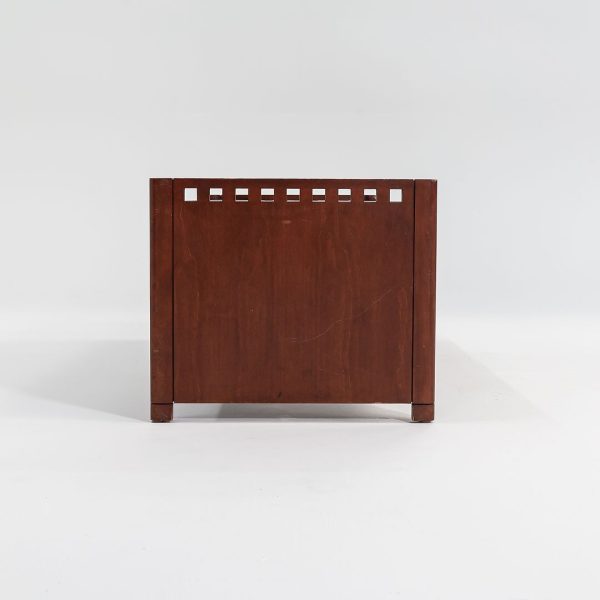 1995 3-Seater Mission Bench by Brian Kane for Metropolitan in Cherry and Black Leather Online now