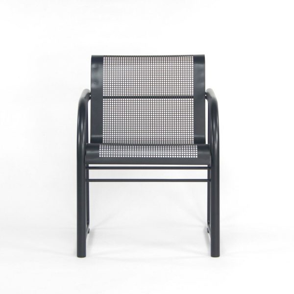 1980 Richard Schultz for Knoll Prototype Flat Matte Black Outdoor Dining Armchair Cheap