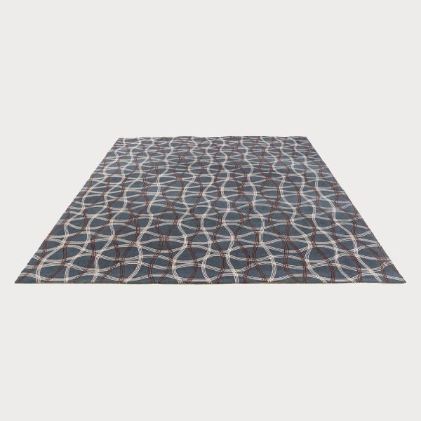 2011 Tai Ping & Edward Fields Nomad Collection Aria I 10x10 ft Hand Tufted Wool Area Rug in Blue Discount