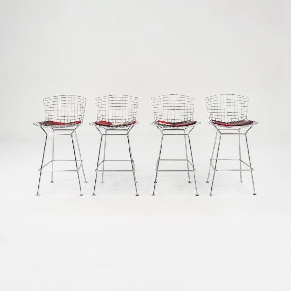 2021 Bertoia Bar Stool, Model 428C by Harry Bertoia for Knoll 4x Available Online now