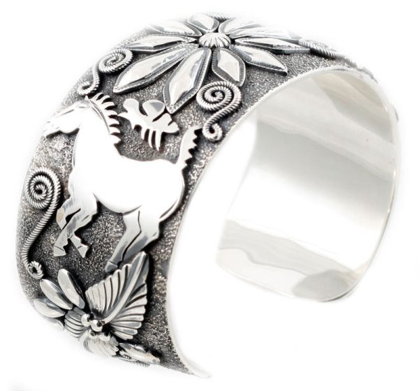 Traditional Sterling Silver Cuff Bracelet For Discount