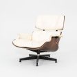 1964 Herman Miller Eames Lounge Chair and Ottoman in Rosewood and White Leather 670 671 Online now