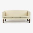 1960s Ole Wanscher for AJ Iversen White New Bouclé Fabric 3-Seat Sofa Denmark For Cheap